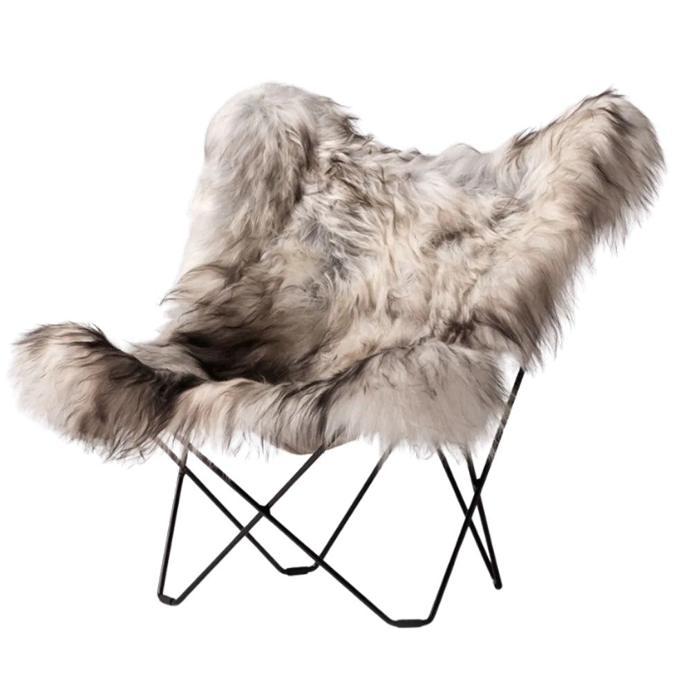 Cuero Iceland Mariposa lepakkotuoli Wild Natural harmaa
